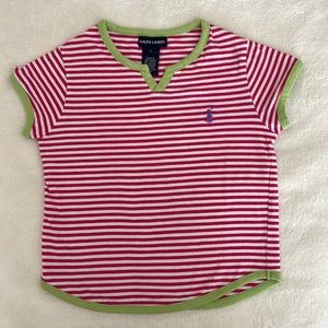 Ralph Lauren red white shirt size 6